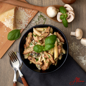 Penne Alfredo with chicken Logo